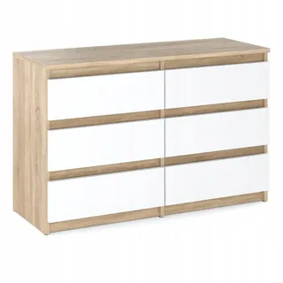 stiv möbel Stiv Meble Kommode, Sonoma Eiche, Weiß, Holz, 100x71.5x33.5 cm, Wohnzimmer, Kommoden & Sideboards, Kommoden