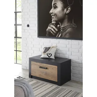 INOSIGN Schuhbank »Brügge, Garderobenbank mit Klappe, moderne Sitzbank« viel Stauraum, Platz für ca. 8 Paar Schuhe, 80 cm breit, grau