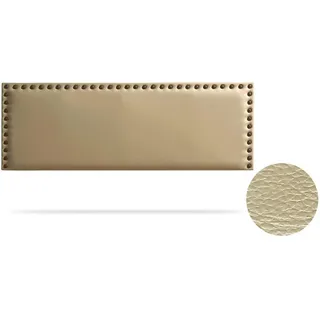 Moonia Kopfteil MODENA Kunstleder 90x55x8 cm - Gold Holz, 90x8x55 Schlafzimmer, Betten