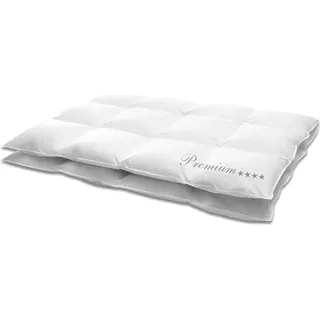 Hanskruchen Daunendecke Premium 4 Sterne Warm 135 x 200 cm - Weiß
