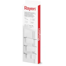 Rayen | Faltbarer Wäscheständer für Türen und Wände | XXL Stäbe | 8 m Trockenfläche | Multifunktional | Weiß und Grau | 62,5 x 32,7 x 124 cm