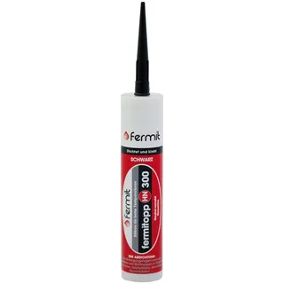 Fermit Fermittopp HN 300 schwarz 310 ml hochtemperaturbeständiger Silikon Dichtstoff
