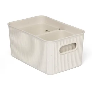 TATAY Aufbewahrungsbox Kunststoff Baobab | Set mit 3 Organizer Boxen | Integrierte Griffe | Kompaktes und Vielseitiges Design | Recycelter BPA-freier Kunststoff | 18,7 x 27,8 x 13,3 cm, Ecohome