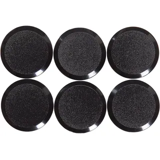 MAUL Facetterand Magnete (6 Stück) MAULpro Ø 20mm | mini Magnete aus Kunststoff | starke Magnete für Whiteboard und Magnettafel | ideal für Büro, Homeoffice und Werkstatt | Schwarz