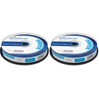 MediaRange 10 x BD-R DL - 50 GB 6X - Spindel (Packung mit 2)