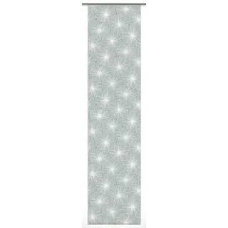 GARDINIA Flächenvorhang (1 Stück), Schiebegardine, Blickdicht, Stoff Waschbar, Bloomy, Schilfgrün, 60 x 245 cm (BxH)