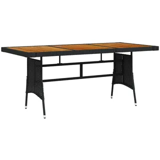 vidaXL Gartentisch 160 x 70 x 72 cm Schwarz