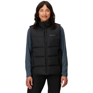 Marmot Damen Wm's Guides Down Vest, Leichte Daunenweste, warme Winterweste, wasserabweisende Steppweste, winddichte Funktionsweste, klein packbare Outdoorweste, Black, XS