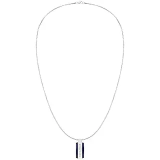 Tommy Hilfiger Jewelry Halskette mit Anhänger für Herren aus Edelstahl mit einer Gravierten Plakette - 2790599