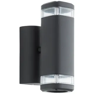 Brilliant Außenwandleuchte Glas, Metall 21,3 cm GU10 schwarz