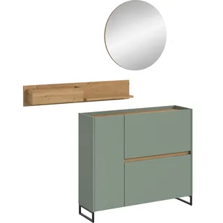 INOSIGN Garderoben-Set »EVRID, 3-teilig, Breite 140 cm, individuell stellbar & erweiterbar« best. aus: Kommode, Wandboard & Spiegel, 3 Stk. tlg.