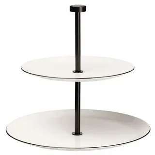 Asa Selection Etagere Ligne Noire Porzellan Schwarz, Weiß Schwarz /