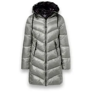 District Wintermantel Sapporo (mit Kapuze, wasserabweisend) silber Damen