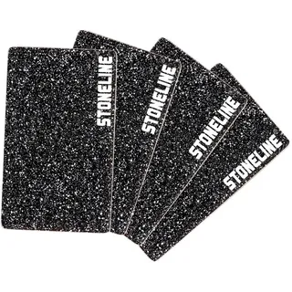 Stoneline Glas Schneidbretter SET 4-Teilig , Schwarz , Glas , 17x27 cm , Küchenzubehör, Schneidebretter