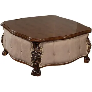 Holz Couchtisch Klassische Wohnzimmer Tische Möbel Braun Quadratisch - Braun