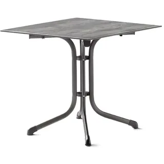 Sieger Klapptisch 80 x 80 x 73 cm Eisengrau/Beton hell