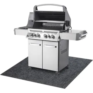 Grillschutzmatte GIN 2126 für die Terrasse, draussen - grau Grau 100x120 cm - Grau