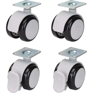 AIICIOO Reptilienrollen 4er Set,Terrarium Universalräder mit Bremse Reptilienbecken Zubehör RK Knock-Down Terrarien