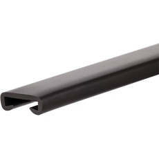 QUEST Handlauf PVC 40x8 Treppenhandlauf Kunststoffhandlauf Profil für Treppengeländer Gummi, Schwarz, 5 Meter