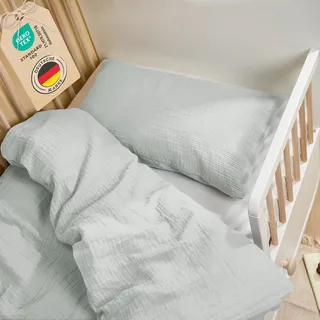 Laleni Baby & Kinder Bettwäsche Set 100x135cm + Kissenbezug 100x135cm, 100% Baumwolle, Oeko-TEX Zertifiziert, Blau