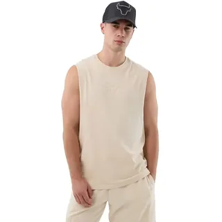 New Era Nba Core Plus Chicago Bulls ärmelloses T-shirt - Light Beige - L