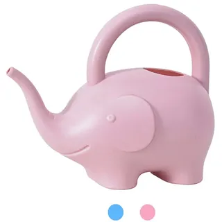 LOYUYU 1.5L Plastikgießkanne Kleine Leichte Niedliche Indoor Outdoor Gartenpflanzen, Erwachsene Elefant Gießkanne STYLE1: Rosa