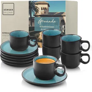 sänger Espressotassen Set 0,08 l Blau 12 St.