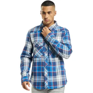 Brandit Textil Check Langarmhemd Navy M