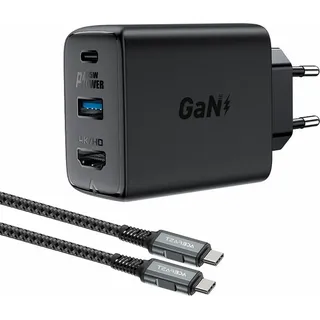 ACEFAST A17, (65 W), USB Ladegerät, Schwarz