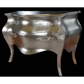 Casa Padrino Barock Kommode 120 cm SIlber - Möbel Antik Stil - Silber