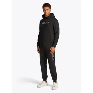 Jogginganzug TOMMY HILFIGER "HILFIGER NEW YORK TRACKSUIT", Herren, Gr. XXL, schwarz, Sweatware, Obermaterial: 63% Baumwolle, 37% Polyester, regular fit, Sportanzüge Jogginganzug, im 2-teiligen Set
