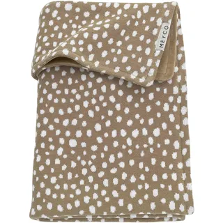 MEYCO Baby Babydecke 100x150cm Cheetah Velvet Wiegedecke Baumwolle Taupe | 80 % Baumwolle, 20 % Polyester, Kuscheldecke, angenehm weich, TOG-Wert 2,0, hautfreundlich, atmungsaktiv, pflegeleicht