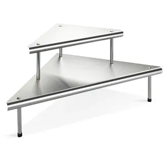 Wenko Küchen-Eckregal Massivo Duo mit 2 Ablagen Edelstahl rostfrei