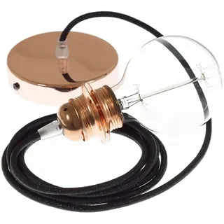 Creative Cables Rl04 50 Cm Hängeleuchte Pendel Für Lampenschirm - Black Glittering / Copper - One Size