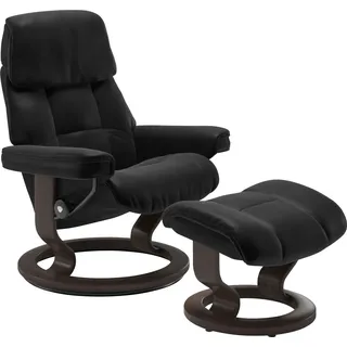 Relaxsessel STRESSLESS "Ruby", schwarz (schwarz batick), B:88cm H:99cm T:77cm, Leder BATICK: Batick ist ein leicht korrigiertes, durchgefärbtes und genarbtes Möbelleder, bei dem die meisten Unebenheiten und Spuren in der Regel entfernt wurden. Batick wird mitunter doppeltönig gefärbt, um der Oberfläche mehr Lebendigkeit zu verleihen. Dank einer schützenden Oberflächenbehandlung lassen sich die meisten Flecken leicht entfernen. Das macht Batick zur ersten Wahl für Familien mit Kindern und all diejenigen, die