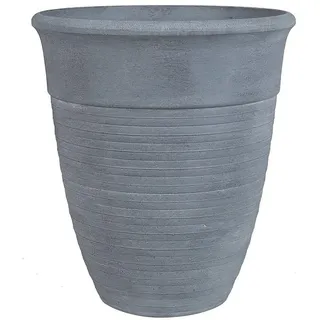 Beliani Blumentopf grau rund 43/43/49 cm Katalima , Stein , 49 cm , Dekoration, Blumen & Blumentöpfe, Übertöpfe