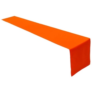 Lemos Home Hochwertiger Tischläufer Tischwäsche aus 100% Baumwolle Kollektion Konzept, Farbe & Größe wählbar (Tischläufer - 40x200cm, Orange)