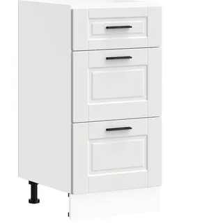 vidaXL Küchenunterschrank Porto Weiß Holzwerkstoff - Weiß