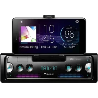Pioneer SPH-20DAB-AN inklusive DAB-Antenne, 1-DIN-Smartphone-Autoradio mit RDS und DAB+, Bluetooth, USB für MP3, WMA, WAV, FLAC, Android-Unterstützung, iPhone-Steuerung, Smart Sync App
