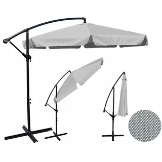 Ekspand | Sonnenschirm groß - 350 cm - 8 Segmente - stabil, faltbar, ideal für Balkon - Beige