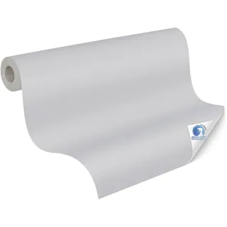 ascreation Vliestapete Uni Vorgeleimt 10,05 m x 0,53 m Grau