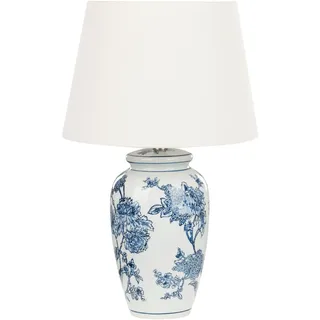 Beliani Tischlampe Blau/Weiß