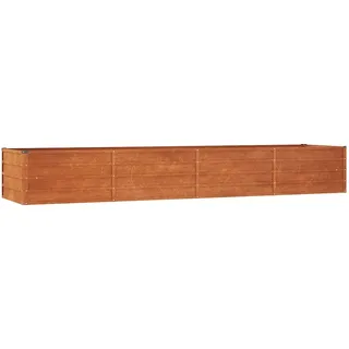 vidaXL Hochbeet Rostig 320 x 80 x 45 cm Braun