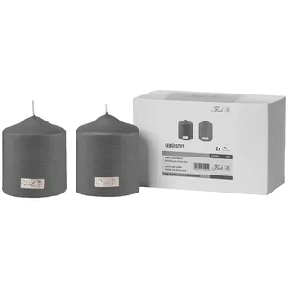 Fink CANDLE Stumpenkerze 10 cm 8 cm grau