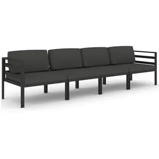 vidaXL Garten-Lounge-Set 4-tlg. anthrazit/silber