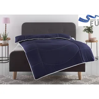 OTTO home Microfaserbettdecke »Microlux, Bettdecke 135x200 cm, und Übergrößen bis 240x220cm« leicht Füllung: Feuchtigkeitsregulierende 3D Klimafaser Polyester. 1 Stk. tlg. Bettdecken, in 4 Farben, Sommer, Winter, 4 Jahreszeiten, Decke, blau,