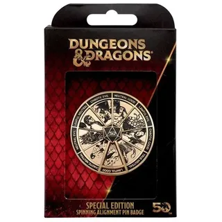 FaNaTtik - Dungeons & Dragons 50th Anniversary Antique Gold Spinner - Pin / Button