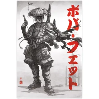 Grupo Erik Star Wars Deko - Star Wars Visions Boba Fett Poster - Deko Wohnzimmer oder Deko Schlafzimmer - Zimmer Deko - Größe : 61 x 91, 5 cm -Originales Geschenk - Offizielle Lizenz