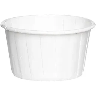 100 Cupcake Muffinförmchen Weiss Papier Backförmchen Backform beschichtet Tasse backfähig benötigt Keine Extra Form