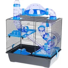 Interzoo INTER-ZOO Rocky + Terrace blue - Käfig für einen Hamster, Gehege